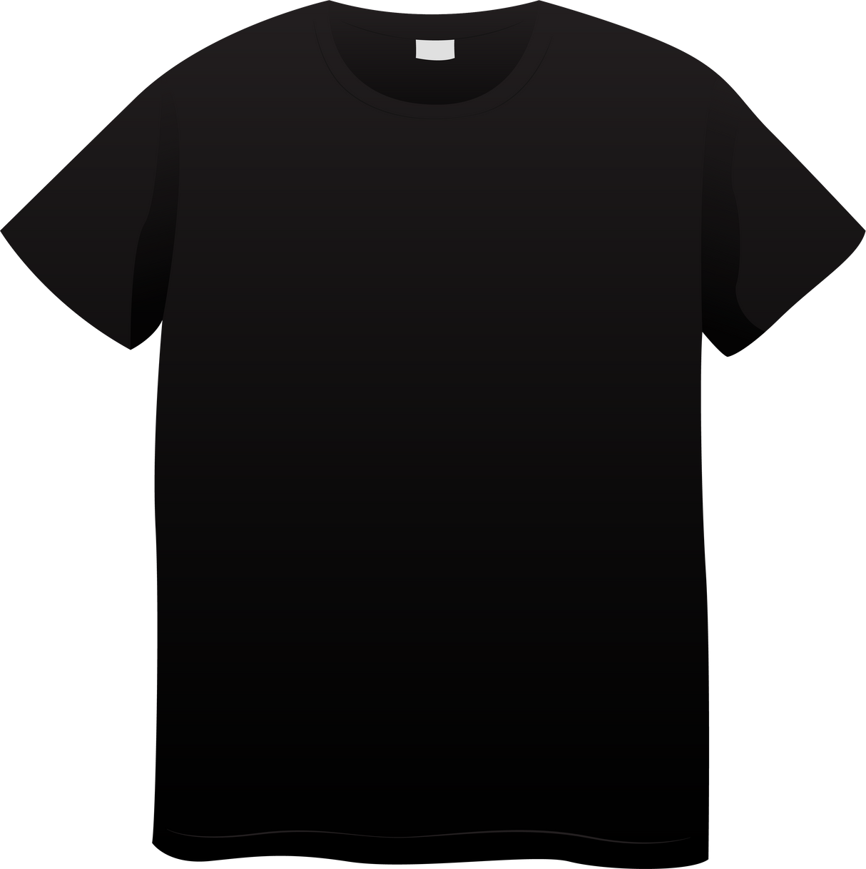 Black Plain T-shirt Mockup Design